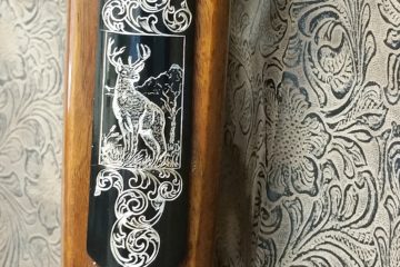 Buck Engraved Ruger M-77 Rifle Magazine Cover by Jeff Loehr