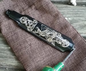 Buck Engraved Ruger M-77 Rifle Magazine Cover by Jeff Loehr