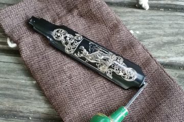 Buck Engraved Ruger M-77 Rifle Magazine Cover by Jeff Loehr